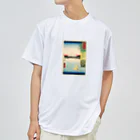 浮世絵屋の広重「冨二三十六景⑯　武蔵本牧のはな」歌川広重の浮世絵 ドライTシャツ