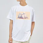 ちゅんちゅんショップの白いセキセイインコ Dry T-Shirt