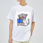 Kujakuの朗読猫 ドライTシャツ