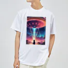 ParadigmStar　パラダイムスターのUFOに遭遇!? 不思議な猫のキャトルミューティレーション！👽🐱✨ ドライTシャツ