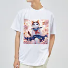 ParadigmStar　パラダイムスターの桜咲く華の学生猫 sakura ドライTシャツ