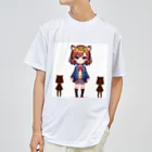 干支シティの寅の女子高生 ドライTシャツ