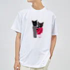 Parallel_merchの黒猫の親子 Dry T-Shirt
