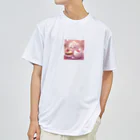 amxafukのふわふわマシュマロかわいいプリン ドライTシャツ