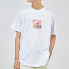 星パンダショップのほわほわマカロンうさぎ ドライTシャツ