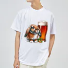 bottaの可愛いウサギ(垂れ耳ビール)カラー03 ドライTシャツ