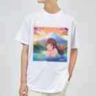 west97の富士山絶景にある露天風呂のかわいい女の子 Dry T-Shirt