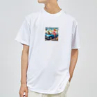 パパネコのドライブにゃんこチャン Dry T-Shirt