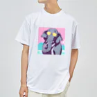 hachicoooのちょい悪ゾウ ドライTシャツ