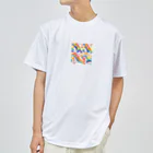 Happy　Rainbow　Flagのレインボーフラッグ Dry T-Shirt