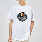 mame SHOPの宇宙飛行士くま ドライTシャツ