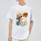 AQUAMETAVERSEの帽子をかぶった可愛い子猫 Marsa 106 Dry T-Shirt