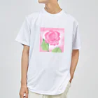 ピンク系水彩画のピンクのバラ Dry T-Shirt