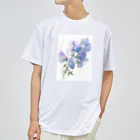 AQUAMETAVERSEのブルーパプルの色のスイトピー　なでしこ1478 Dry T-Shirt