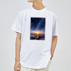 モノモノクローゼットの夜空と天の川 ドライTシャツ