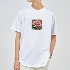 ユウキスタイリッシュショップの一輪のバラ ドライTシャツ