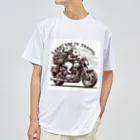 miyasaku102のバイク旅のウサギ ドライTシャツ