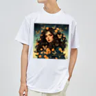 AQUAMETAVERSEの花と女と猫　なでしこ1478 ドライTシャツ