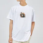 Pixel Art Goodsの村人（pixel art） ドライTシャツ