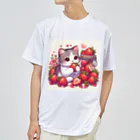 いちごと一緒🍓のいちごと猫シリーズ Dry T-Shirt