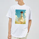 AQUAMETAVERSEのそよ風の中にいる女性　なでしこ1478 Dry T-Shirt