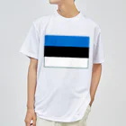 お絵かき屋さんのエストニアの国旗 ドライTシャツ