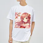 Japan-sakuraの桜の乙姫 ドライTシャツ