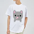 Hanamari のグレー色の猫ちゃんとお尻 Dry T-Shirt