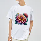 Have-good-luckのふんわりした花「ダリア」 Dry T-Shirt