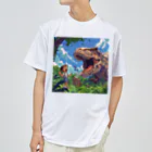 AQUAMETAVERSEの恐竜と少年　なでしこ1478 Dry T-Shirt
