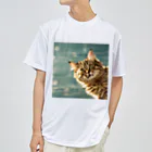 ronstr_のちらりキャット Dry T-Shirt