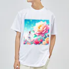 huwari-hanaakariのバラと妖精 ドライTシャツ