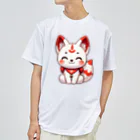 大江戸花火祭りのInari Fox Charm Magic～稲荷の狐3 Dry T-Shirt