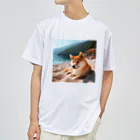 柴犬しばわんこhana873の海でまったりしている柴犬さん Dry T-Shirt