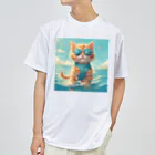 Ojisanlifeの海の子猫 ドライTシャツ