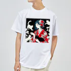 cocoa8877のネコ三昧（黒い空間・浮世絵風） Dry T-Shirt
