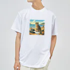 peace2024の海辺の仕事猫 Dry T-Shirt