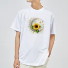 STARLOVE358のひまわりと三日月 Dry T-Shirt