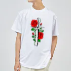 micyorina shopのmicyorina 「logo」RED 一部しんのすけ Dry T-Shirt