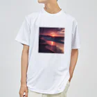 Mysycaの海辺の夕日 ドライTシャツ