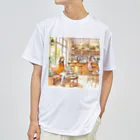 tattat259のカフェでくつろぐ女の子 Dry T-Shirt