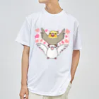 まめるりはことりのラブリーオカメインコ【まめるりはことり】 ドライTシャツ