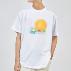 まいにち大変だけどほのぼのって大事の長老と太陽 ドライTシャツ