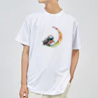 azure designのKingfisher on the moon【colorful】 ドライTシャツ