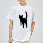 Riotoのねこけつω（黒猫） ドライTシャツ