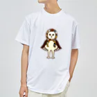 amyu-k フクロウセンターのマチコ巻きメンフクロウ ドライTシャツ