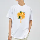 カワウソとフルーツの【forseasons】オレンジ ドライTシャツ