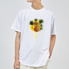 カワウソとフルーツの【forseasons】パイナップル Dry T-Shirt