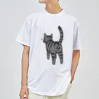 Riotoのねこけつω（サバトラ） ドライTシャツ