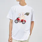 PoccaBocca–すかまるのおみせ–のバイクとヤギさん（あめちゃんとはるくん） ドライTシャツ